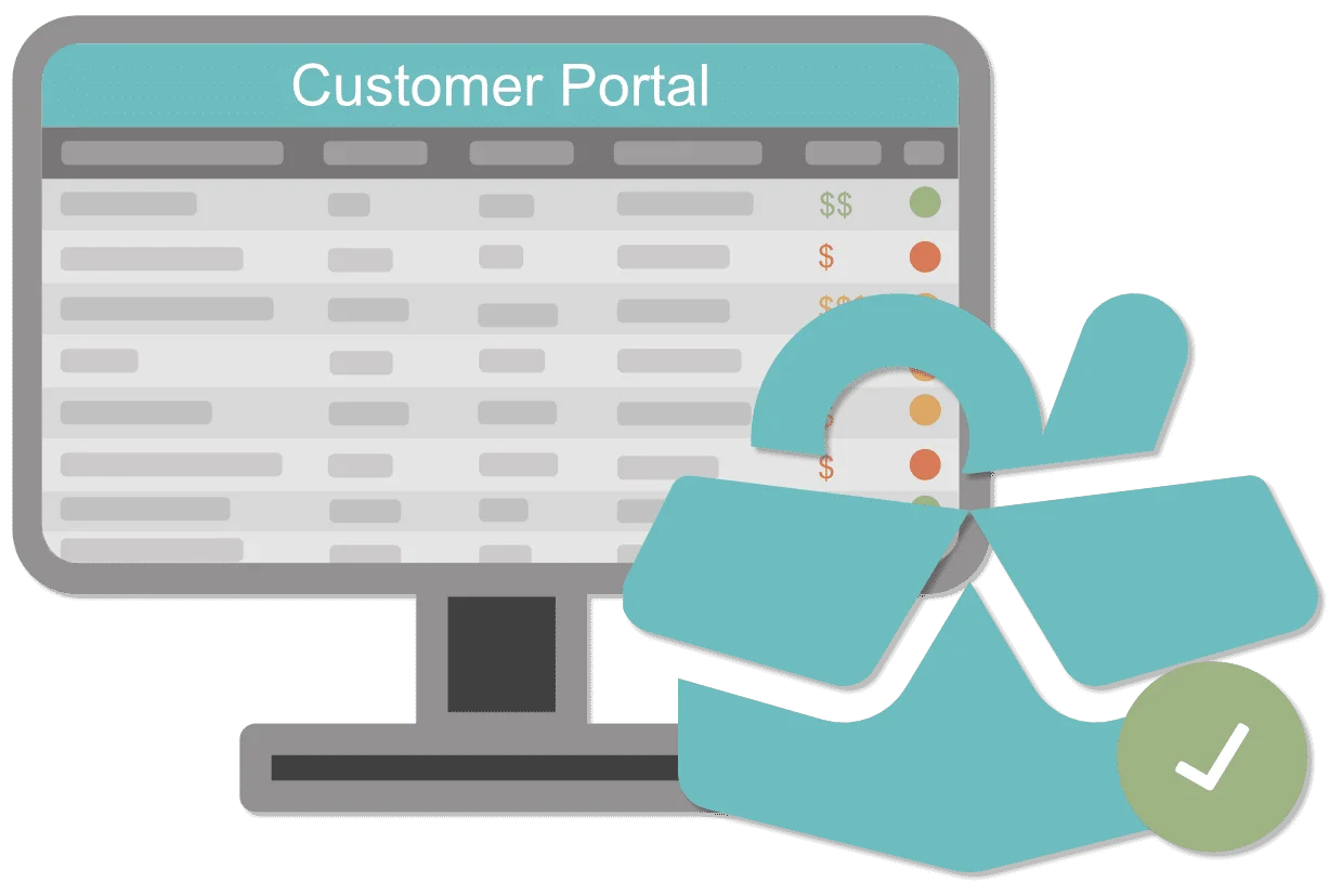 Returned product being verified and customer notified mockup