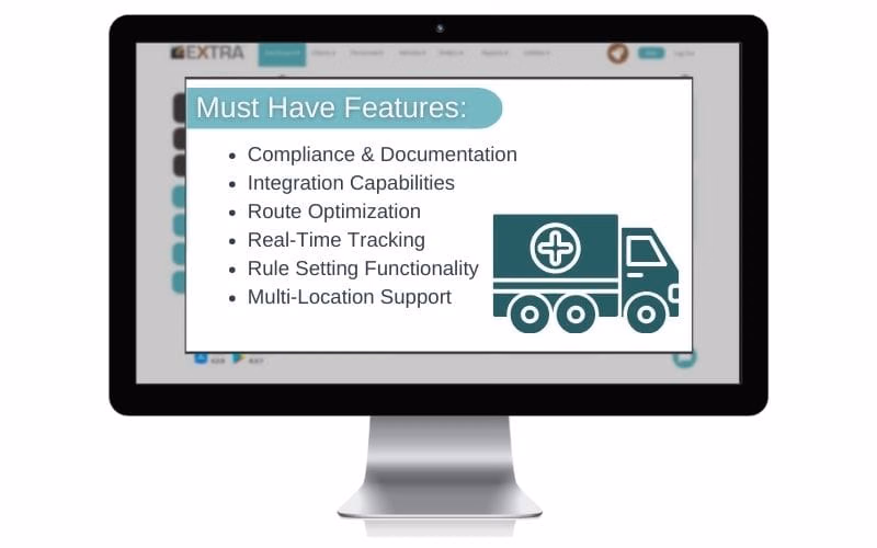 A list of the must have features for medical supply delivery