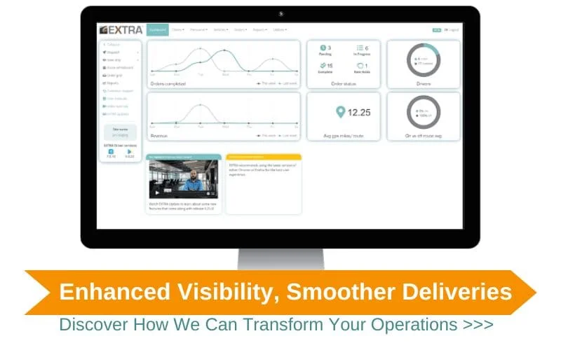 An online dashboard showing JIT supply chain data live